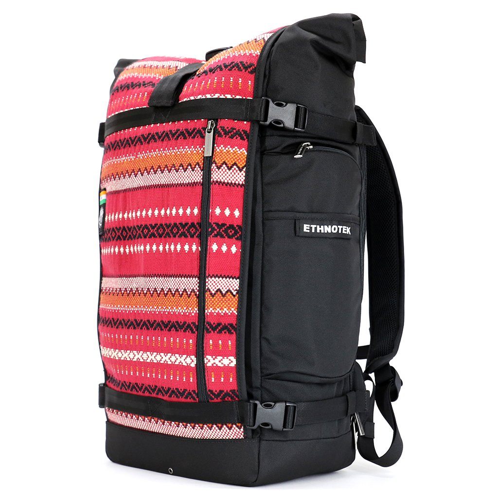 Ethnotek-raja-46-unique-travel-backpack-india11-red-red-waterproof - india-11