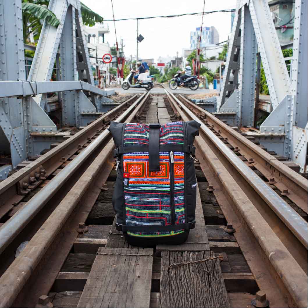 Ethnotek-raja-46-unique-travel-backpack-vietnam6-blue-and-orange-blue-and-orange-waterproof - vietnam-6